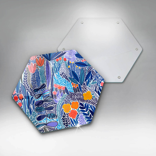 Tagliere in vetro Prato dipinto