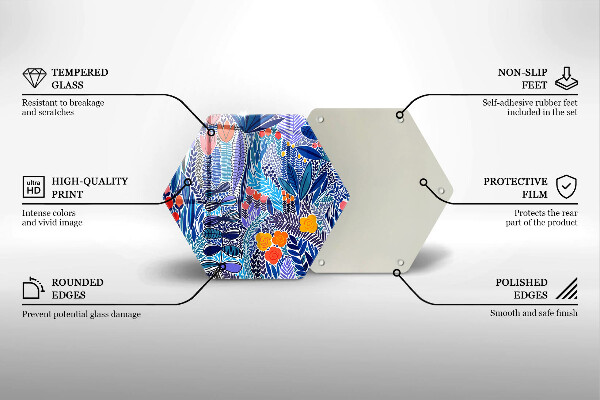 Tagliere in vetro Prato dipinto