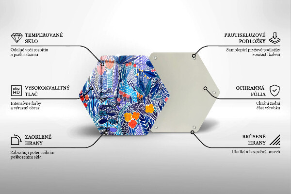 Tagliere in vetro Prato dipinto