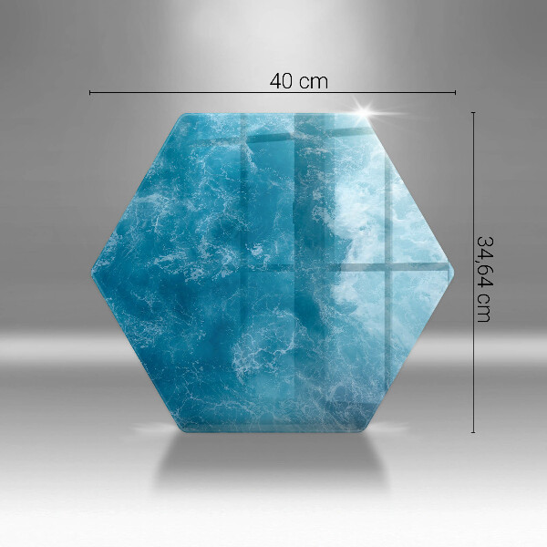 Tagliere in vetro Acqua blu