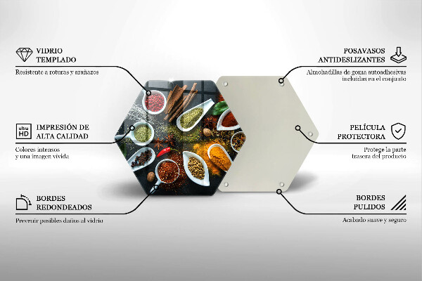 Tagliere in vetro Spezie da cucina