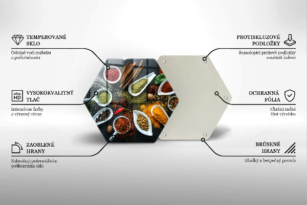 Tagliere in vetro Spezie da cucina