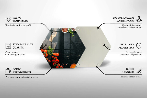 Tagliere in vetro Pomodorini