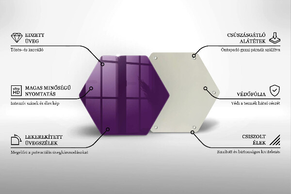 Tagliere in vetro temperato Colore viola