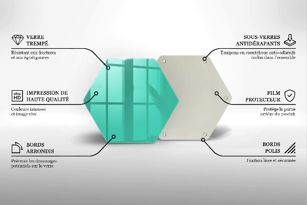 Tagliere in vetro temperato Colore verde