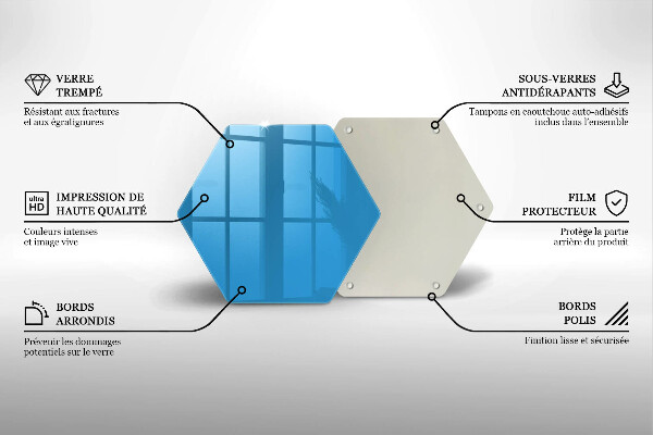 Tagliere in vetro temperato Colore blu