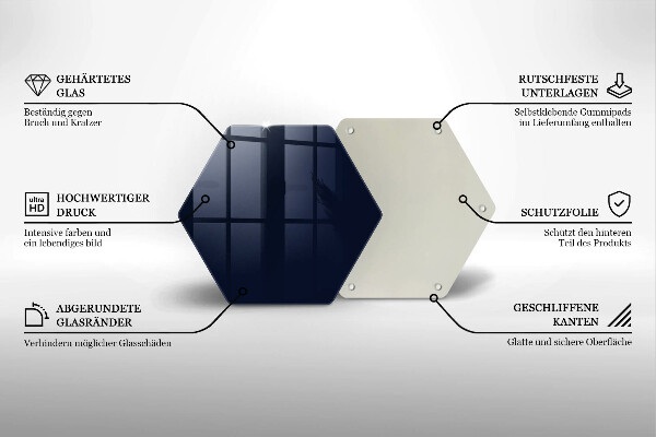 Tagliere in vetro temperato blu navy