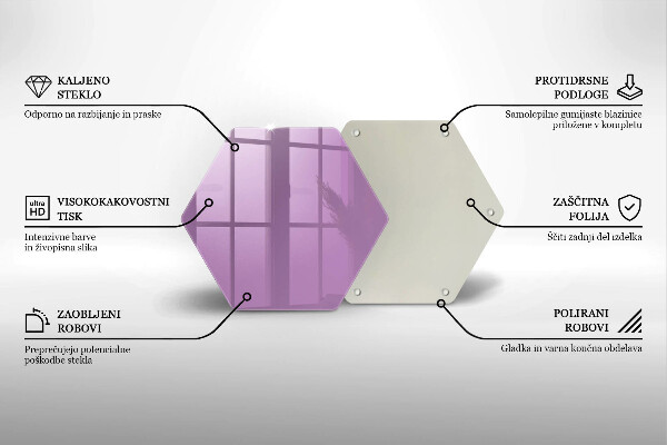 Tagliere in vetro temperato Colore viola