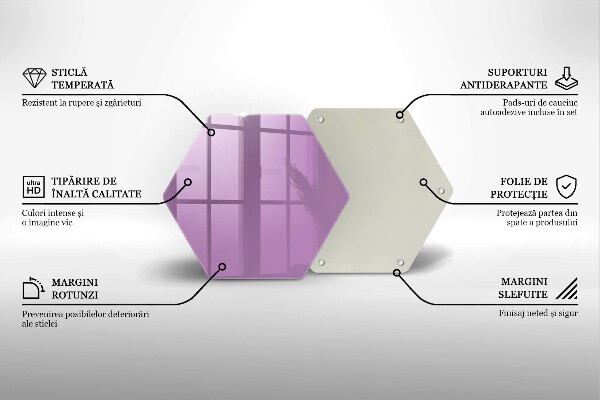 Tagliere in vetro temperato Colore viola