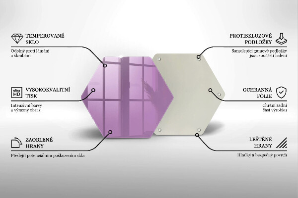 Tagliere in vetro temperato Colore viola