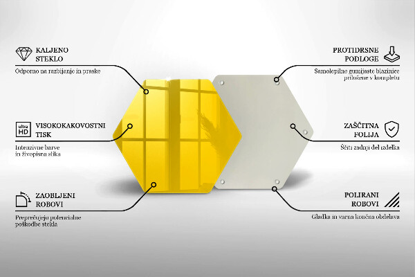 Tagliere in vetro temperato Giallo