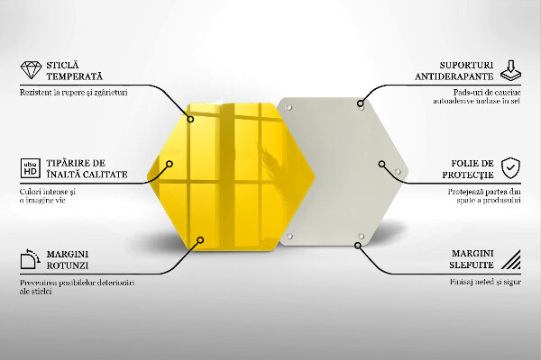 Tagliere in vetro temperato Giallo