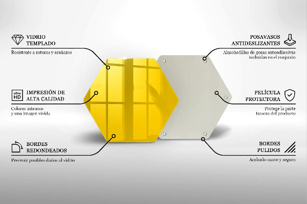 Tagliere in vetro temperato Giallo