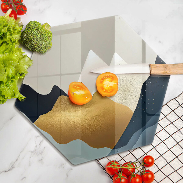 Tagliere in vetro Montagne astratte