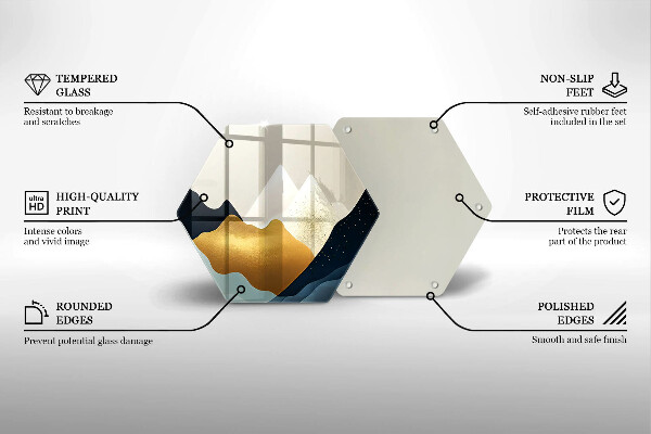 Tagliere in vetro Montagne astratte