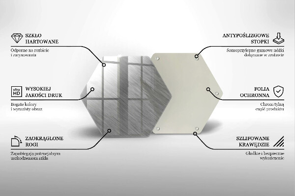 Tagliere in vetro Sfondo con struttura in metallo