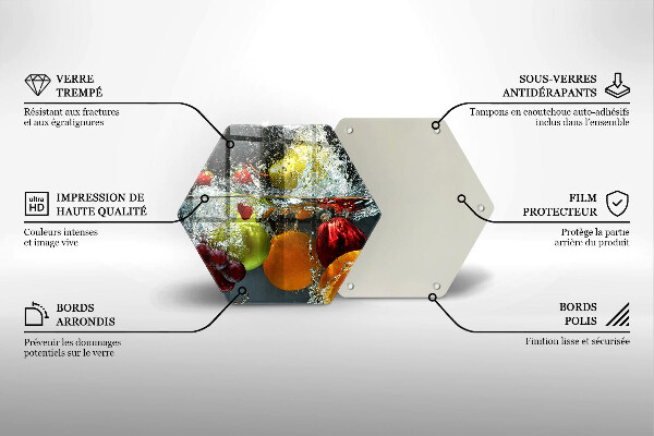 Tagliere in vetro Frutta succosa in acqua