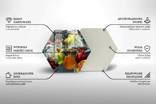 Tagliere in vetro Frutta succosa in acqua