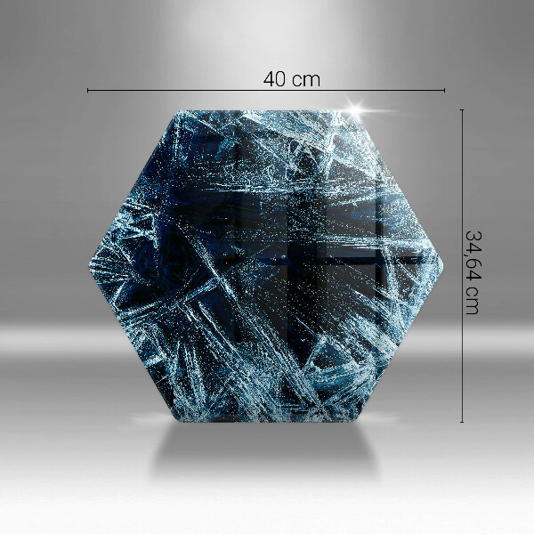 Tagliere in vetro Struttura del ghiaccio tagliente