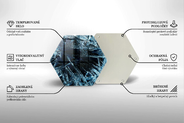 Tagliere in vetro Struttura del ghiaccio tagliente