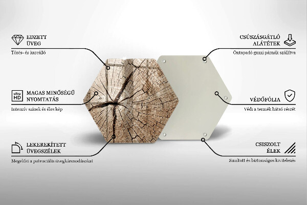 Tagliere in vetro Sezione trasversale di un albero