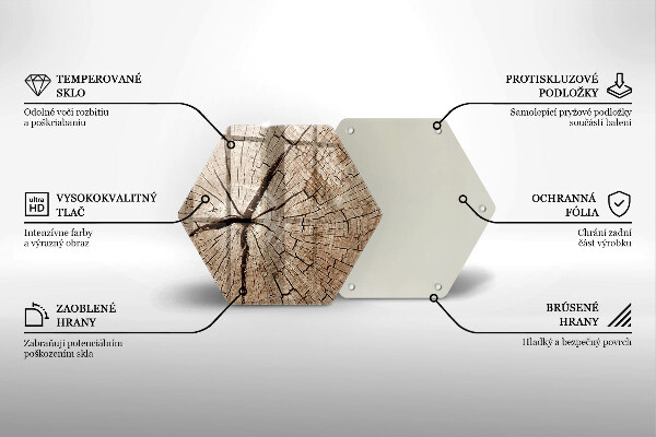 Tagliere in vetro Sezione trasversale di un albero