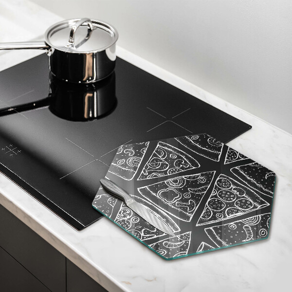 Tagliere in vetro Illustrazione della pizza