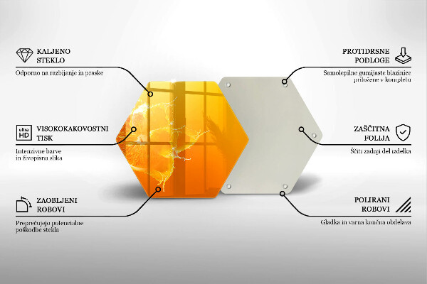 Tagliere in vetro Succoso frutto arancione
