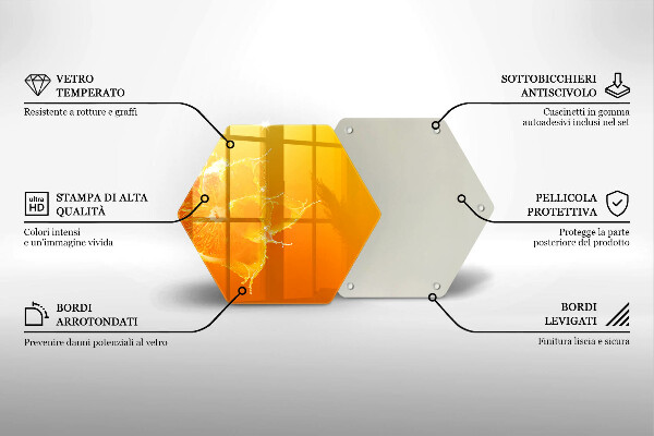 Tagliere in vetro Succoso frutto arancione