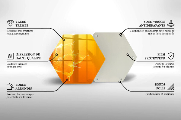 Tagliere in vetro Succoso frutto arancione