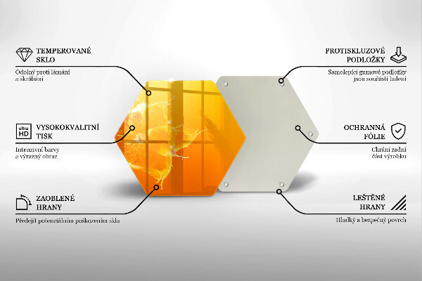 Tagliere in vetro Succoso frutto arancione