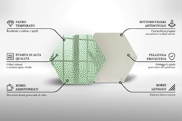 Tagliere in vetro Linee astratte