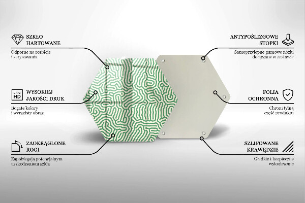 Tagliere in vetro Linee astratte
