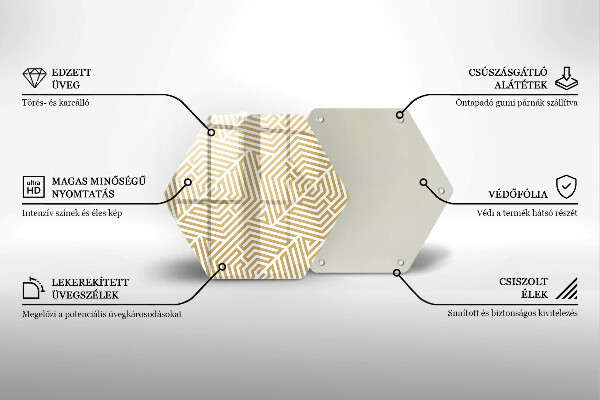 Tagliere in vetro Linee geometriche