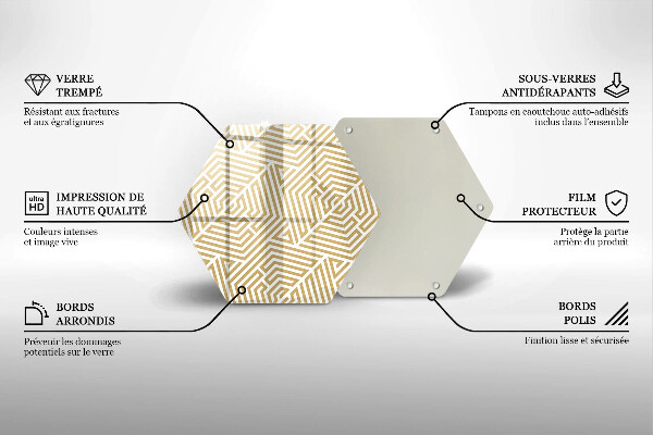 Tagliere in vetro Linee geometriche