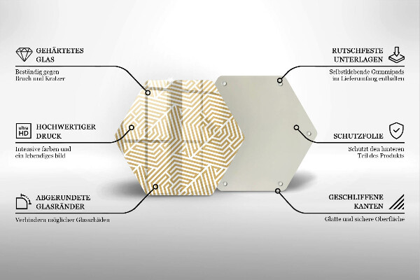 Tagliere in vetro Linee geometriche