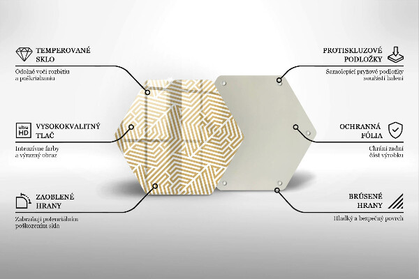 Tagliere in vetro Linee geometriche