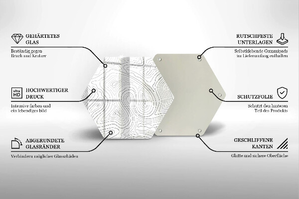 Tagliere in vetro Forme astratte