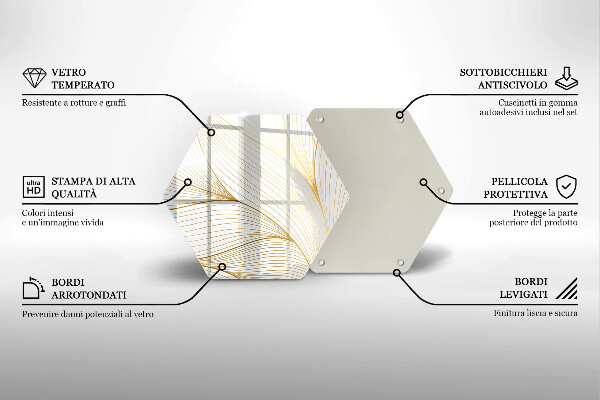 Tagliere in vetro Modello di linee moderne