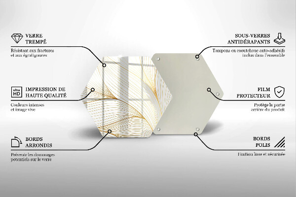 Tagliere in vetro Modello di linee moderne