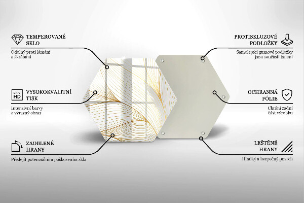 Tagliere in vetro Modello di linee moderne