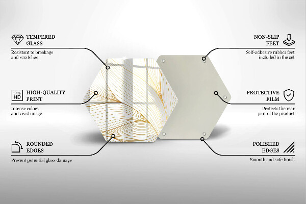 Tagliere in vetro Modello di linee moderne