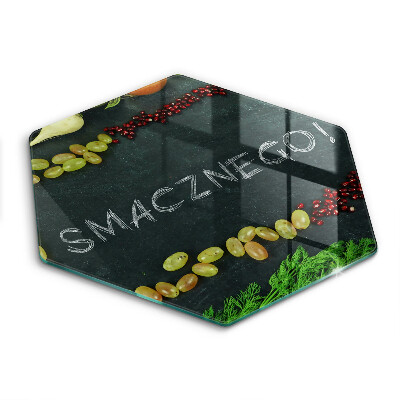 Tagliere in vetro Iscrizione Buon appetito!