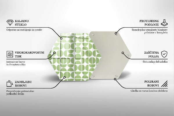 Tagliere in vetro Modello di forme boho