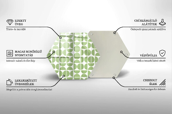 Tagliere in vetro Modello di forme boho