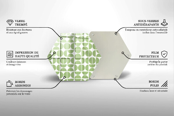 Tagliere in vetro Modello di forme boho