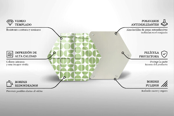 Tagliere in vetro Modello di forme boho