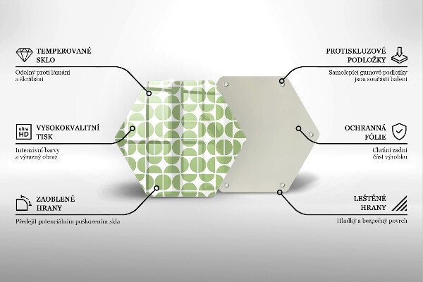 Tagliere in vetro Modello di forme boho