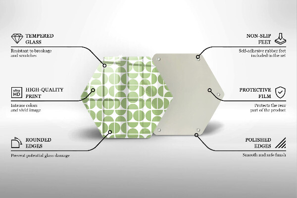 Tagliere in vetro Modello di forme boho