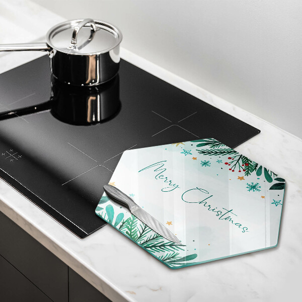 Tagliere in vetro Merry Christmas